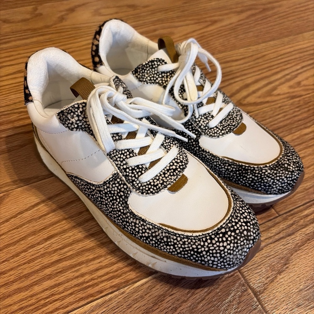 Madewell Women’s Size 9M Sneaker Real Fur-Dyed Calf Hair Tennis Shoes